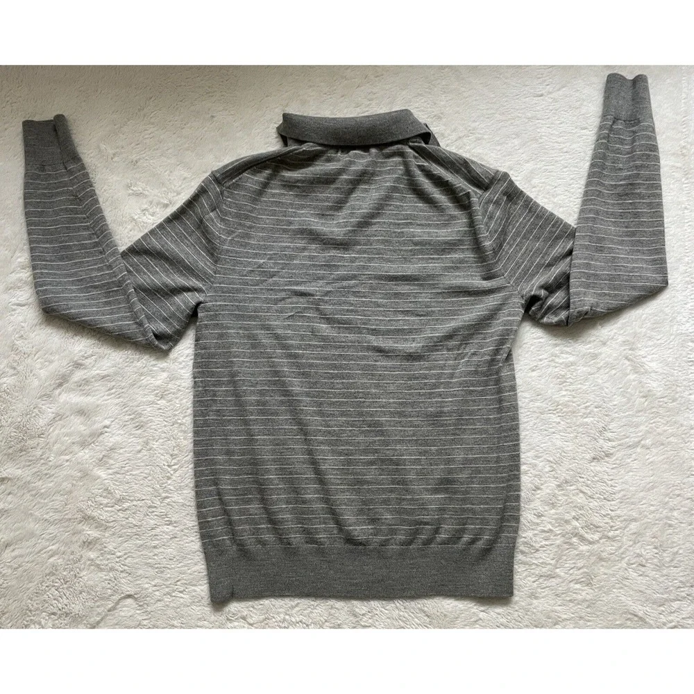 Polo Ralph Lauren Long Sleeve Polo 94% Wool Blend Striped Golf Size M